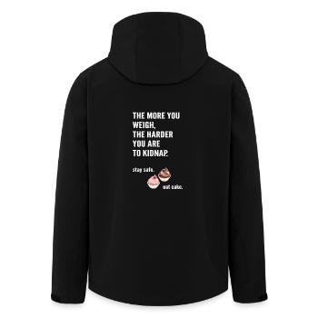 The harder you are to kidnap. - Men’s Recycled Softshell Jacket by Stanley/Stella - black - Back - AI Model Male 185 light (185cm)