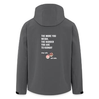 The more you weigh, the harder you are to kidnap. - Recycelte Männer Softshell-Jacke von Stanley/Stella - Anthrazit - Hinten - AI Model Male 185 light (185cm)