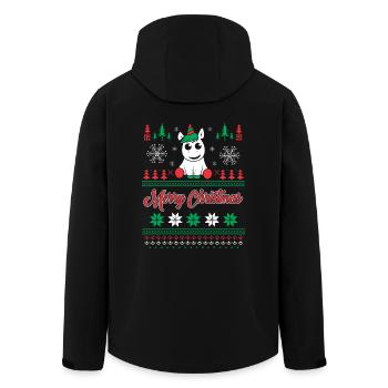 Einhorn Ugly Christmas Sweater - Recycelte Männer Softshell-Jacke von Stanley/Stella - Schwarz - Hinten - AI Model Male 185 light (185cm)