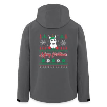 Unicorn Ugly Christmas Sweater - Men’s Recycled Softshell Jacket by Stanley/Stella - anthracite - Back - AI Model Male 185 light (185cm)