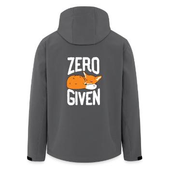 Zero Fox Given Funny T-Shirt Gift Fox - Men’s Recycled Softshell Jacket by Stanley/Stella - black - Back - AI Model Male 185 light (185cm)