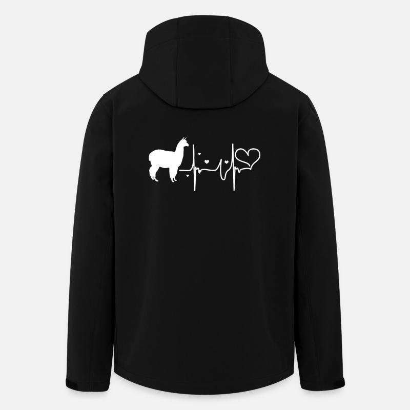 Alpaka-Herzschlag-Hemd - Recycelte Männer Softshell-Jacke von Stanley/Stella - Schwarz