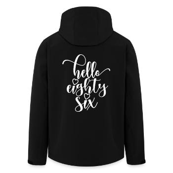 Hallo Sechsundachtzig süßer 86 Jahre alter Geburtstag - Recycelte Männer Softshell-Jacke von Stanley/Stella - Schwarz - Hinten - AI Model Male 185 light (185cm)