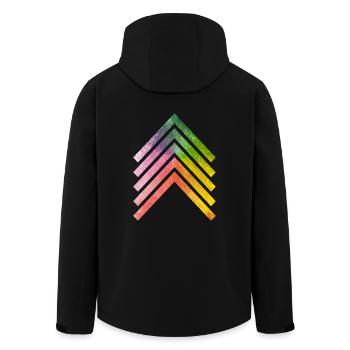 Arrow V1 - Recycelte Männer Softshell-Jacke von Stanley/Stella - Schwarz - Hinten - AI Model Male 185 light (185cm)
