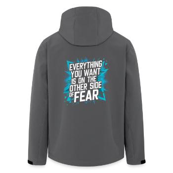 Everything You Want Motivation Gegen Komfortzone - Recycelte Männer Softshell-Jacke von Stanley/Stella - Schwarz - Hinten - AI Model Male 185 light (185cm)