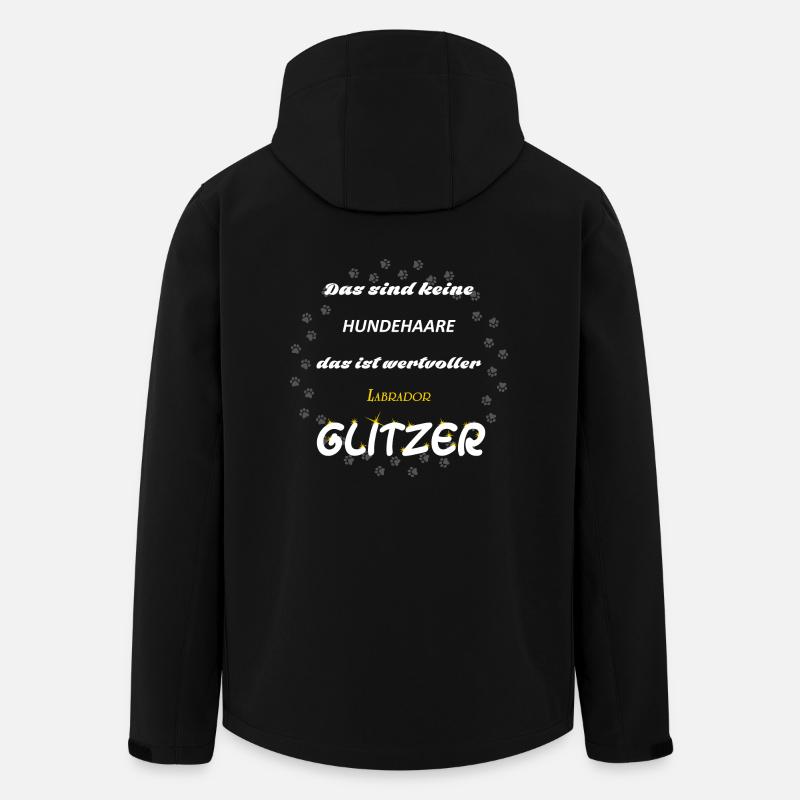Labrador Glitzer BpJQpU - Recycelte Männer Softshell-Jacke von Stanley/Stella - Schwarz