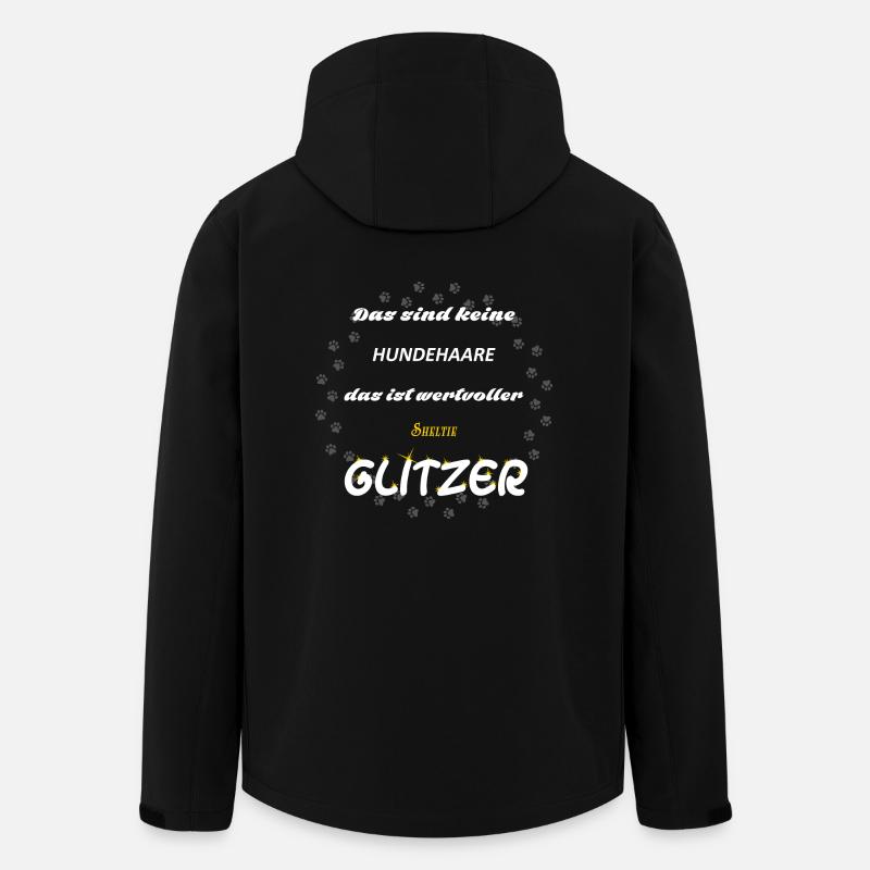 Sheltie Glitzer 4k4qg - Recycelte Männer Softshell-Jacke von Stanley/Stella - Schwarz