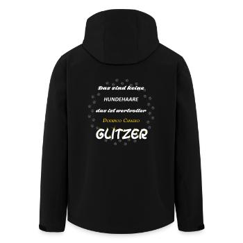 Podenco Canario Glitzer wA9W - Recycelte Männer Softshell-Jacke von Stanley/Stella - Schwarz - Hinten - AI Model Male 185 light (185cm)