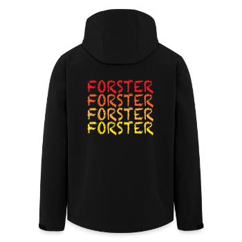 Forster Geschenk T Shirt - Recycelte Männer Softshell-Jacke von Stanley/Stella - Schwarz - Hinten - AI Model Male 185 light (185cm)