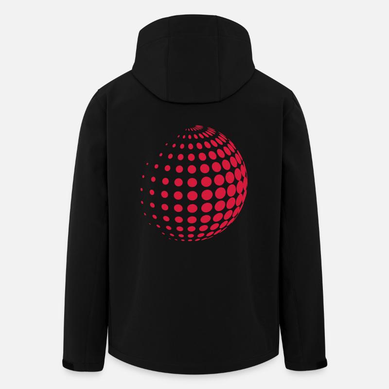 Dotted Sphere - Recycelte Männer Softshell-Jacke von Stanley/Stella - Schwarz