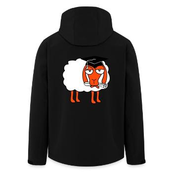 Sheep School Certificate College Graduation Abi Students - Men’s Recycled Softshell Jacket by Stanley/Stella - black - Back - AI Model Male 185 light (185cm)