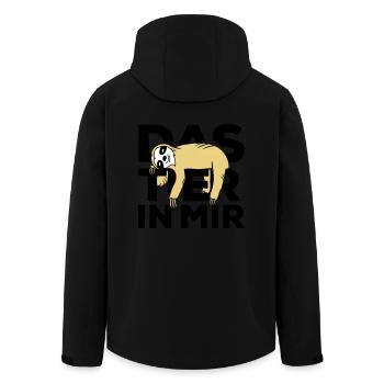 réveiller l'animal en moi fainéantise - Veste softshell homme en polyester recyclé Stanley/Stella - noir - Dos - AI Model Male 185 light (185cm)