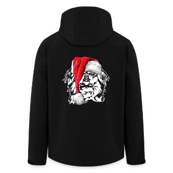 Santa Pekingese Christmas Dogs Dog Wilsigns - Men’s Recycled Softshell Jacket by Stanley/Stella - black - Back - AI Model Male 185 light (185cm)