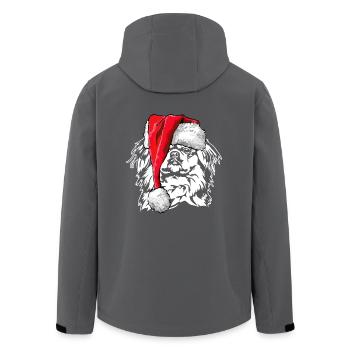 Père Noël pékinois chiens chien Wilsigns - Veste softshell homme en polyester recyclé Stanley/Stella - charbon - Dos - AI Model Male 185 light (185cm)