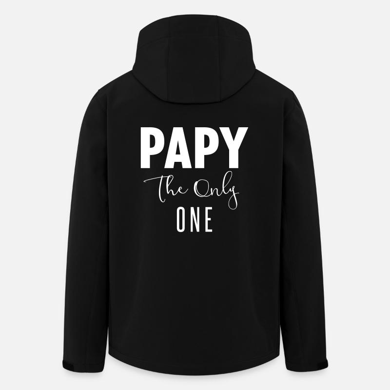 papy the only one - Veste softshell homme en polyester recyclé Stanley/Stella - noir