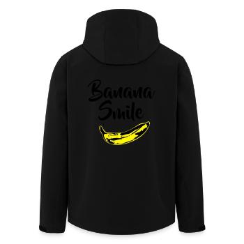 Banane Lächeln - Recycelte Männer Softshell-Jacke von Stanley/Stella - Schwarz - Hinten - AI Model Male 185 light (185cm)