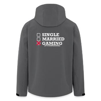 Simple - Marié - Gaming - Veste softshell homme en polyester recyclé Stanley/Stella - noir - Dos - AI Model Male 185 light (185cm)
