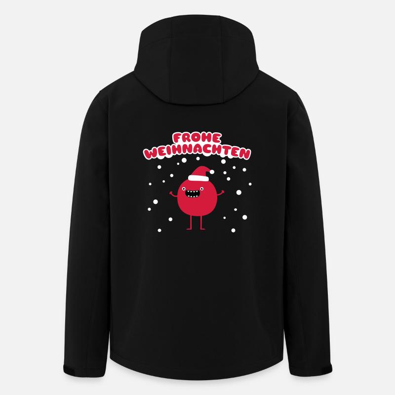Funny Santa Claus - Merry Christmas - Men’s Recycled Softshell Jacket by Stanley/Stella - black