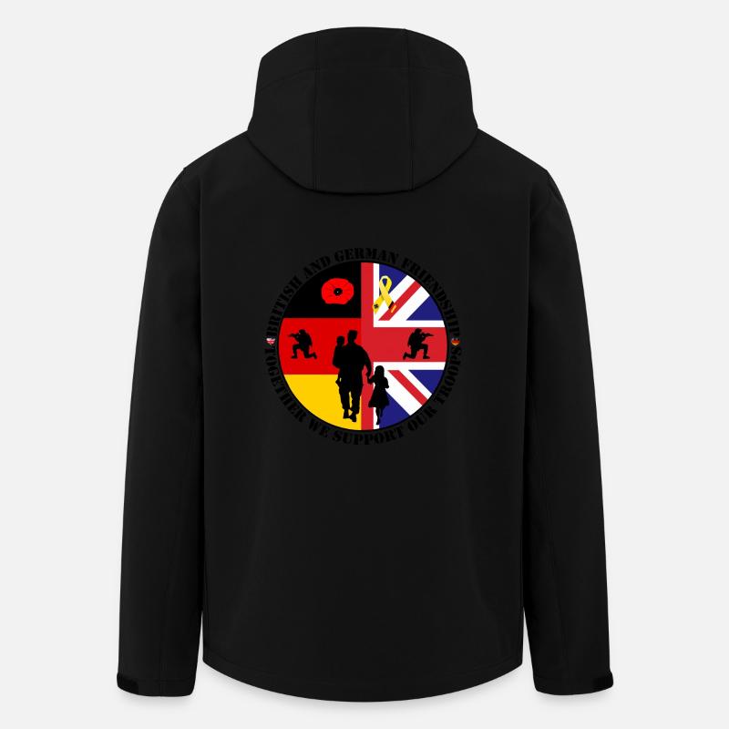 german_british_friedship - Recycelte Männer Softshell-Jacke von Stanley/Stella - Schwarz