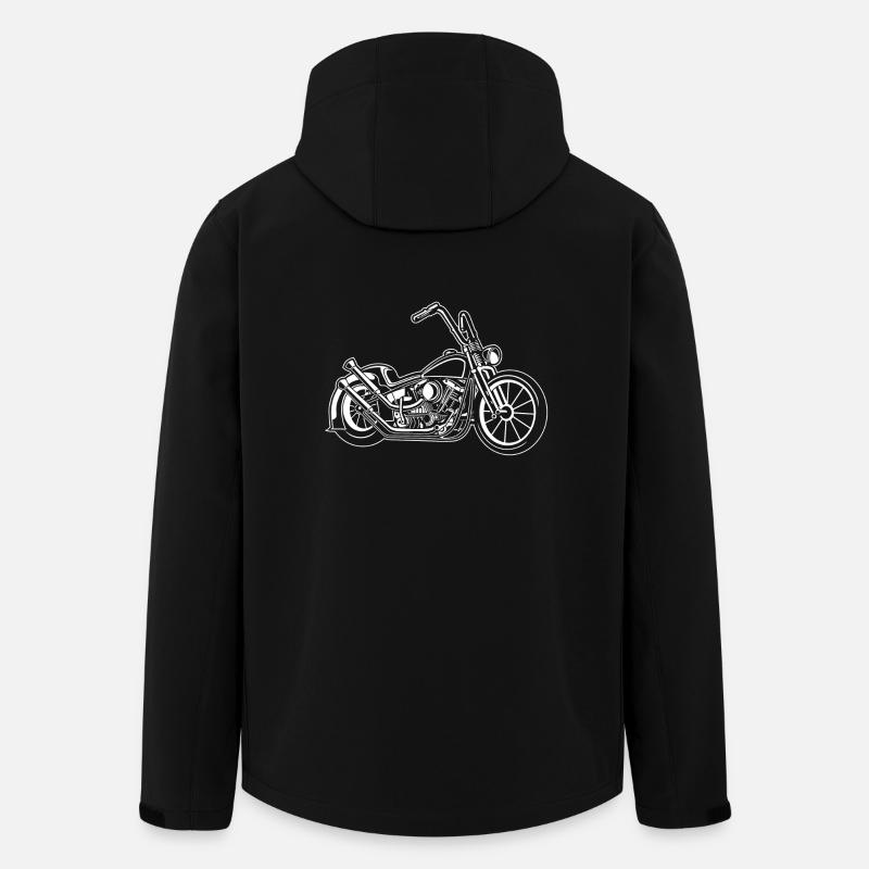 Chopper / moto bobber 02_weiß - Veste softshell homme en polyester recyclé Stanley/Stella - noir