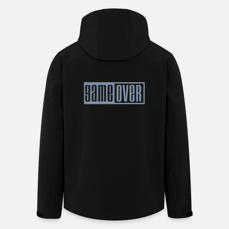 game over outline - Veste softshell homme en polyester recyclé Stanley/Stella - noir
