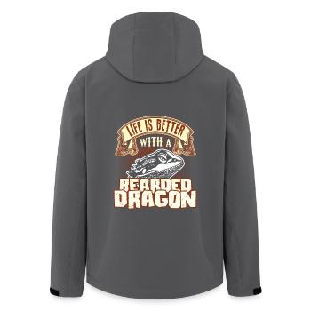 Life Is Better With Bearded Dragon - Men’s Recycled Softshell Jacket by Stanley/Stella - black - Back - AI Model Male 185 light (185cm)