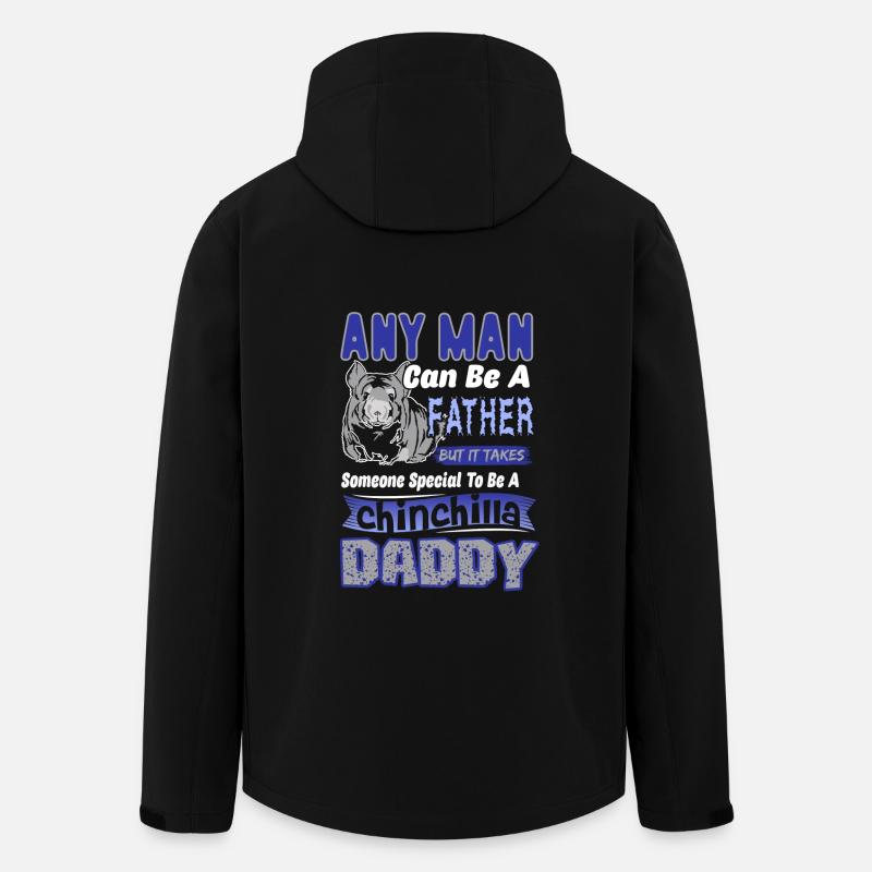 Funny Chinchilla Daddy - Men’s Recycled Softshell Jacket by Stanley/Stella - black