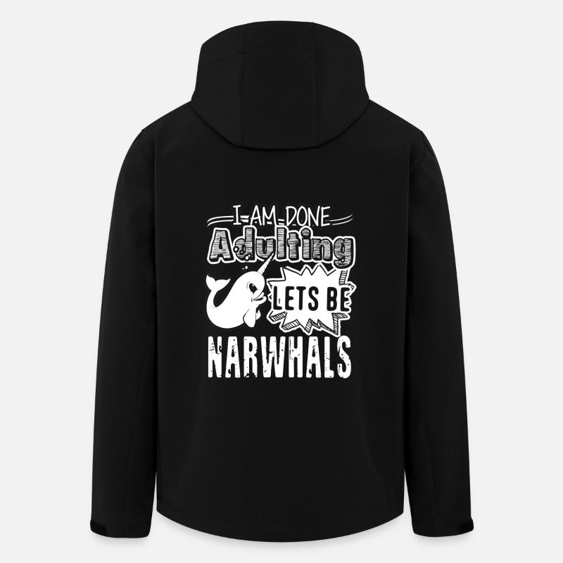 Narwhal Lets Be Narwhals - Men’s Recycled Softshell Jacket by Stanley/Stella - black