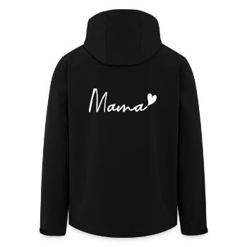 Mama – Muttertag - Recycelte Männer Softshell-Jacke von Stanley/Stella - Schwarz - Hinten - AI Model Male 185 light (185cm)