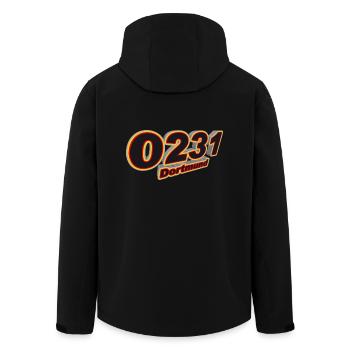 0231 Dortmund - Men’s Recycled Softshell Jacket by Stanley/Stella - black - Back - AI Model Male 185 light (185cm)