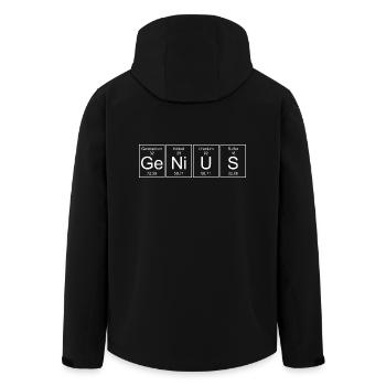 Genie - Genius (Periodic Table Style) - Recycelte Männer Softshell-Jacke von Stanley/Stella - Schwarz - Hinten - AI Model Male 185 light (185cm)