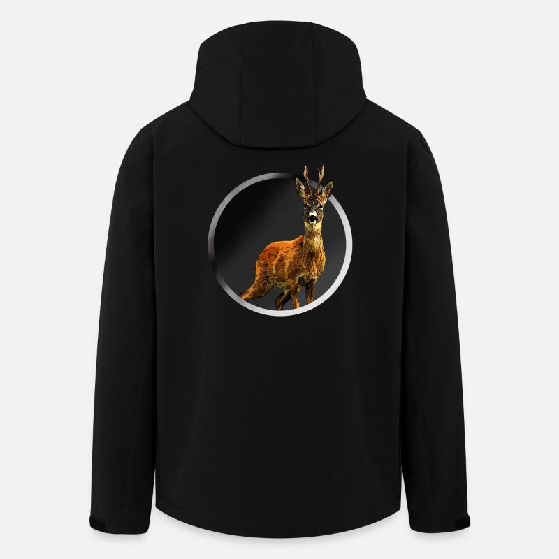 Reh - Recycelte Männer Softshell-Jacke von Stanley/Stella - Schwarz