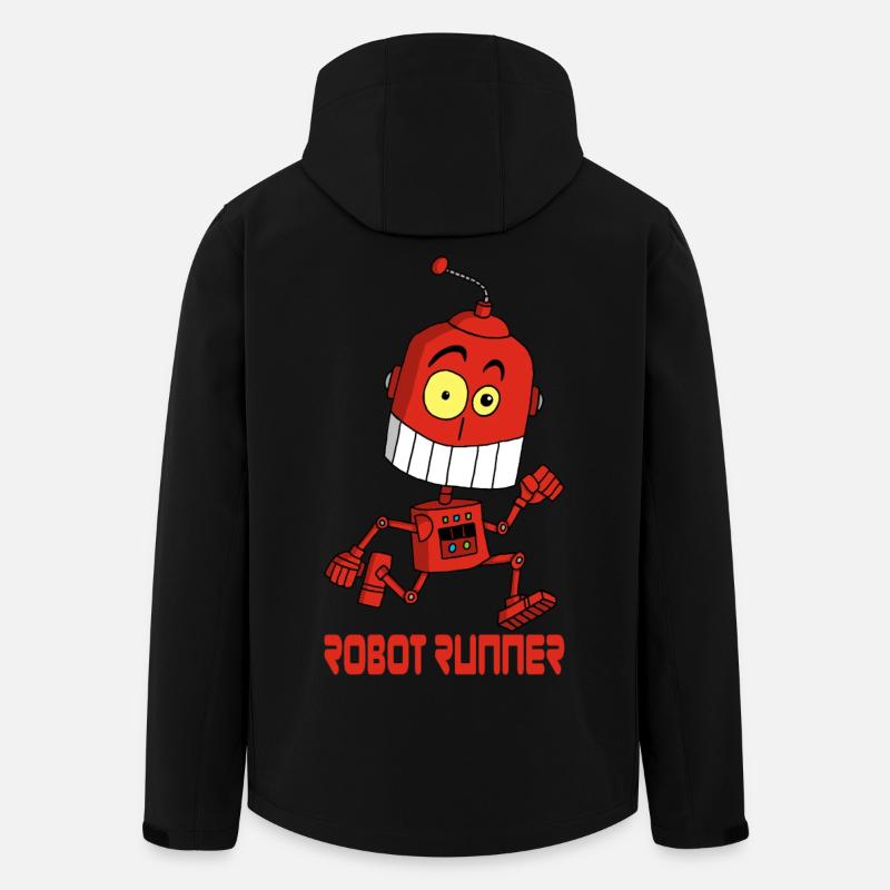 Robot Runner - Men’s Recycled Softshell Jacket by Stanley/Stella - black