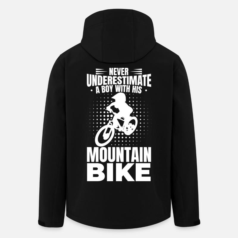 Mountainbiker Junge - Recycelte Männer Softshell-Jacke von Stanley/Stella - Schwarz