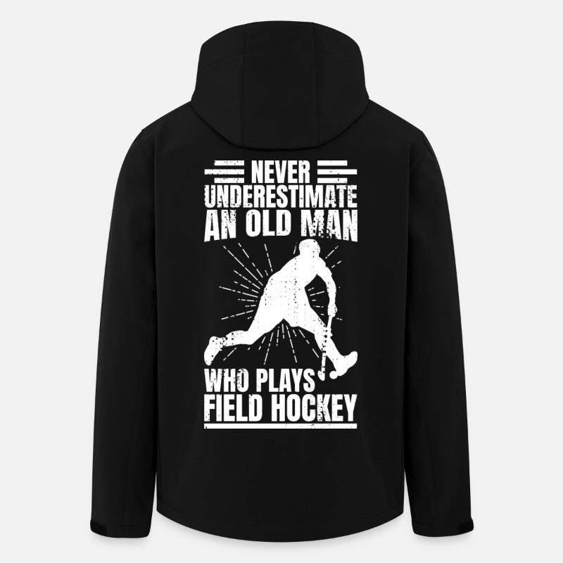 Papy de hockey sur gazon - Veste softshell homme en polyester recyclé Stanley/Stella - noir