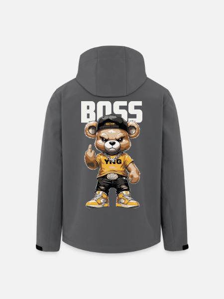 BAAS Bear - Streetwear Teddy Beer Design - Men’s Recycled Softshell Jacket by Stanley/Stella - black