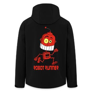 Der laufende Roboter - Recycelte Männer Softshell-Jacke von Stanley/Stella - Schwarz - Hinten - AI Model Male 185 light (185cm)