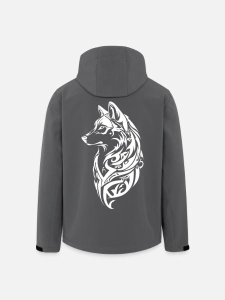Nordic Wolf Tribal Tattoo - Men’s Recycled Softshell Jacket by Stanley/Stella - black
