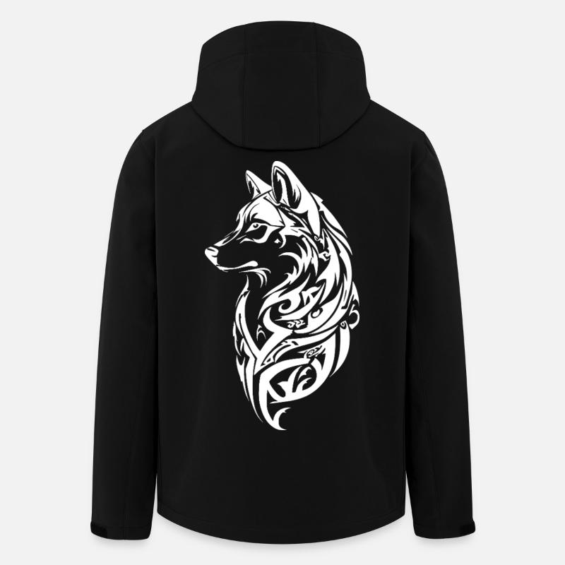 Nordic Wolf Tribal Tattoo - Recycelte Männer Softshell-Jacke von Stanley/Stella - Schwarz