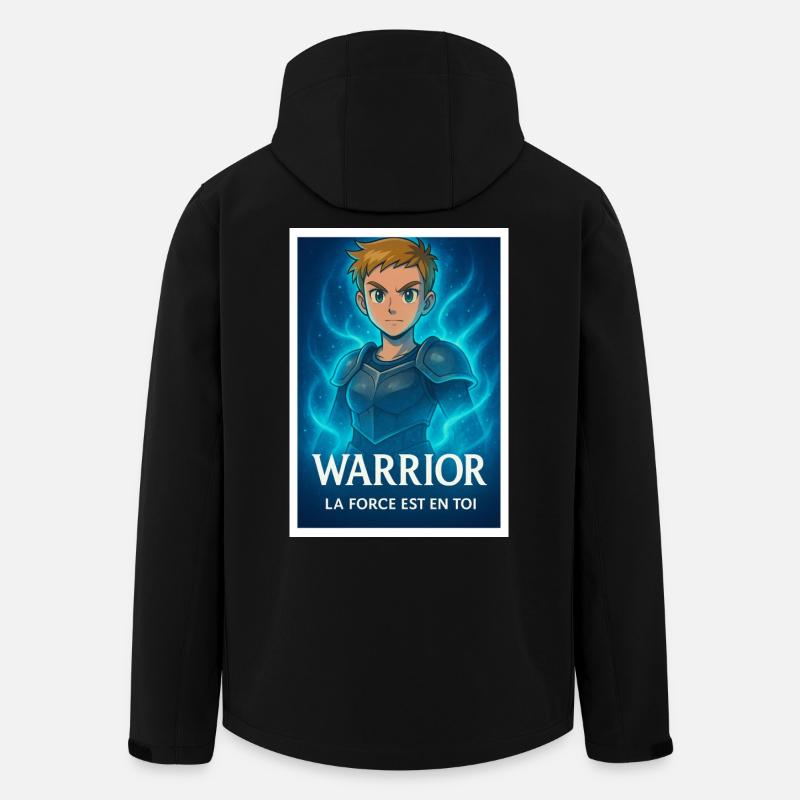 Blue Aura Warrior - Men’s Recycled Softshell Jacket by Stanley/Stella - black