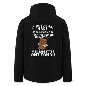 Je ne suis Pas Gros - idée cadeau homme drôle - Veste softshell homme en polyester recyclé Stanley/Stella - noir - Dos - AI Model Male 185 light (185cm)