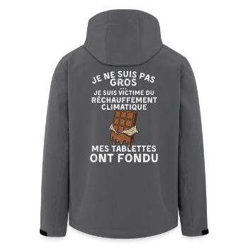 I'm Not Fat - lustige Mann Geschenkidee - Recycelte Männer Softshell-Jacke von Stanley/Stella - Anthrazit - Hinten - AI Model Male 185 light (185cm)