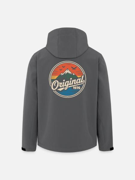Originales Retro-Jubiläum von 1976 - Recycelte Männer Softshell-Jacke von Stanley/Stella - Schwarz