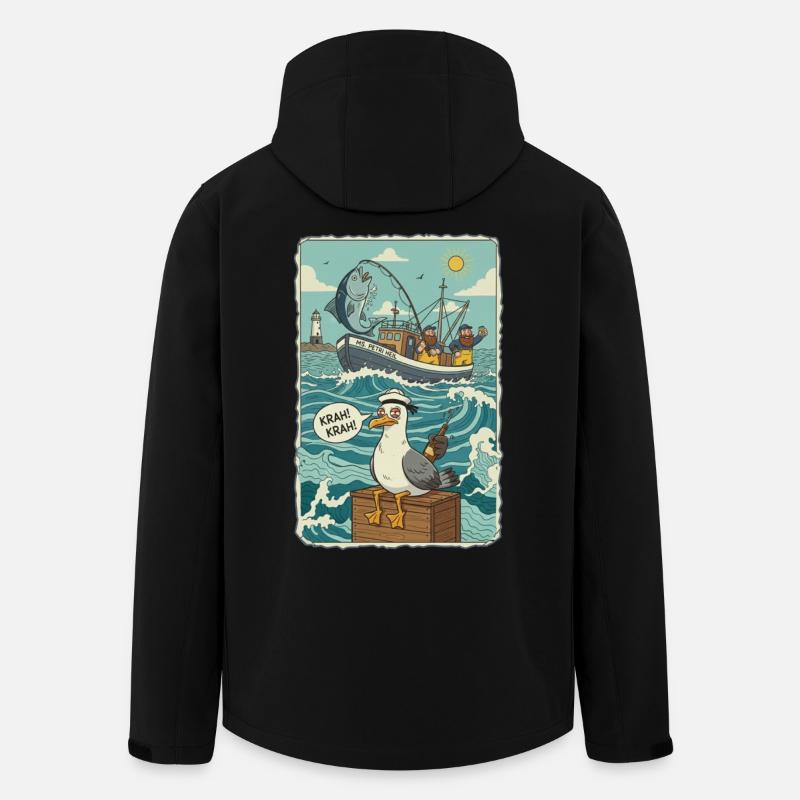 Hochseeangler - Recycelte Männer Softshell-Jacke von Stanley/Stella - Schwarz