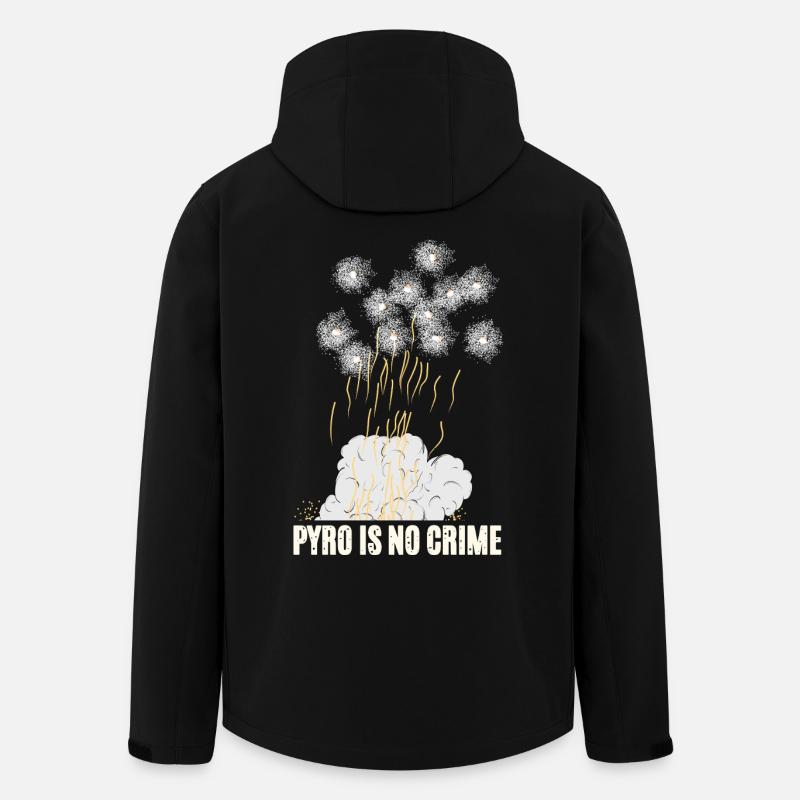 Le pyro n’est pas un crime - Veste softshell homme en polyester recyclé Stanley/Stella - noir
