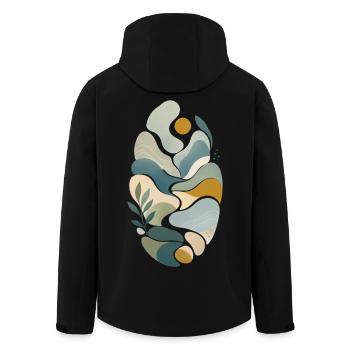 Horizon d’Or - Veste softshell homme en polyester recyclé Stanley/Stella - noir - Dos - AI Model Male 185 light (185cm)