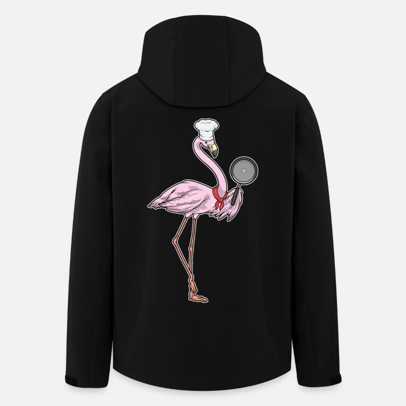Flamingo Koch Pfanne Kochen - Recycelte Männer Softshell-Jacke von Stanley/Stella - Schwarz