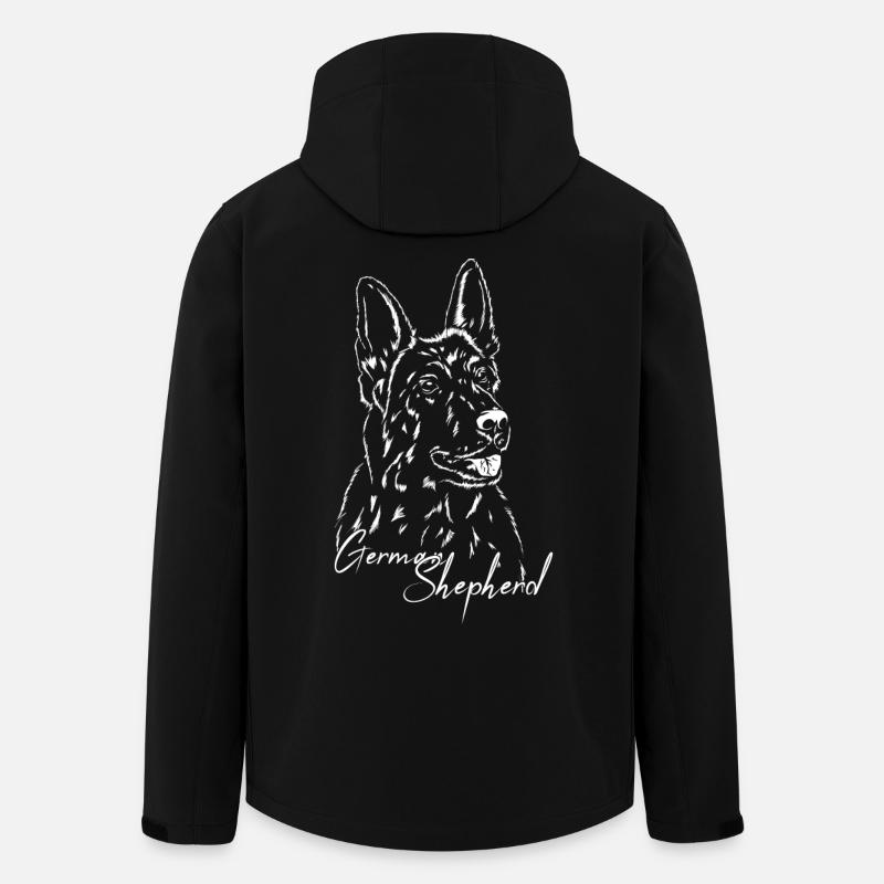 deutscher Schäferhund Portrait - Recycelte Männer Softshell-Jacke von Stanley/Stella - Schwarz