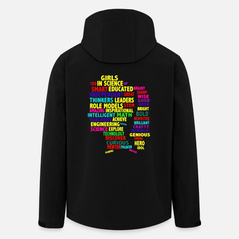 Girls In Science - Men’s Recycled Softshell Jacket by Stanley/Stella - black