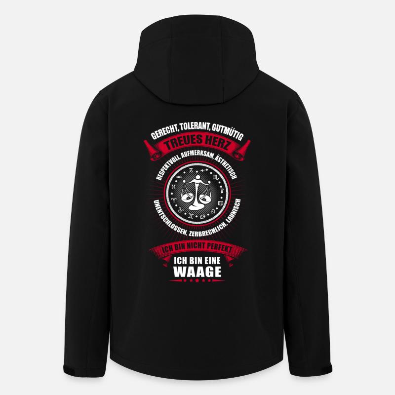 Waage Sternzeichen Horoskop - Recycelte Männer Softshell-Jacke von Stanley/Stella - Schwarz